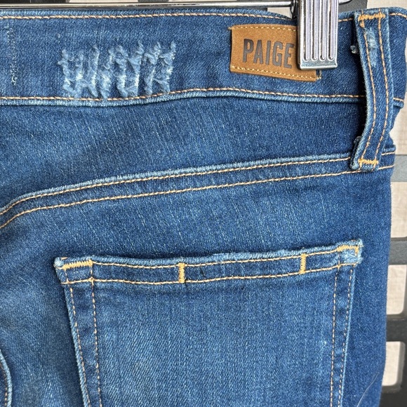 💙PAIGE Verdugo Ultra Skinny Dark Blue Stretch , Cotton blend Jeans Size 28💙 - Picture 10 of 17